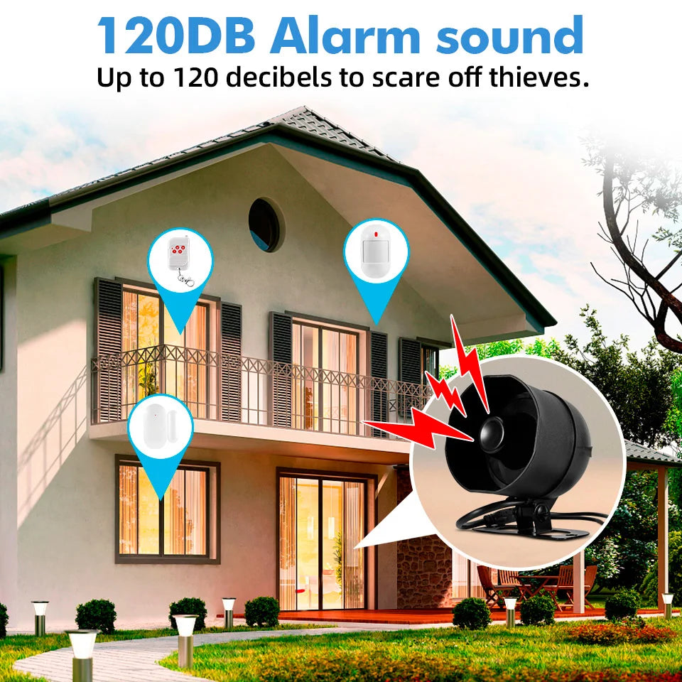 KERUI Smart WiFi Alarm Kit with Siren and Motion Sensor