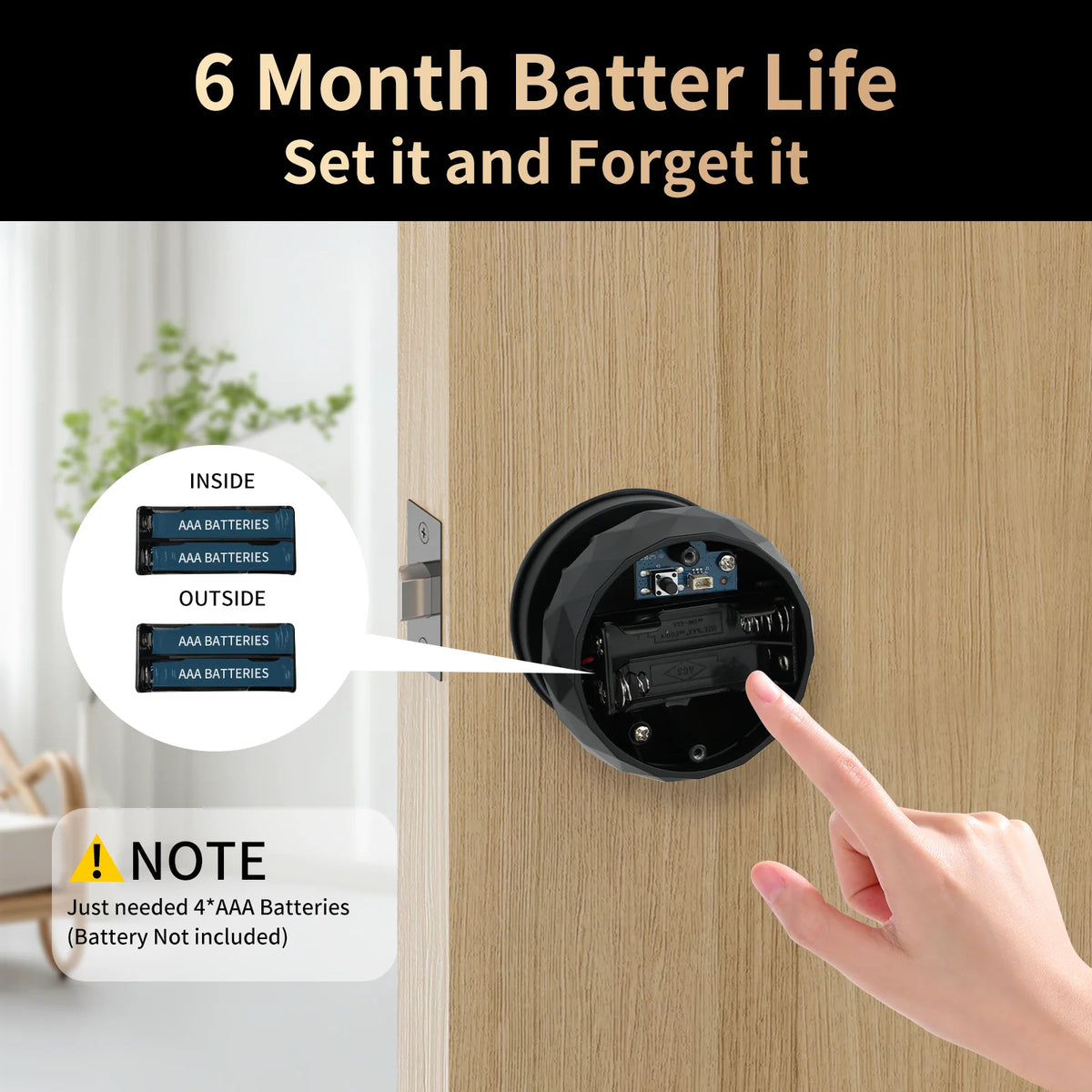 Viladepot Smart Fingerprint Door Lock With App And Passcode Access