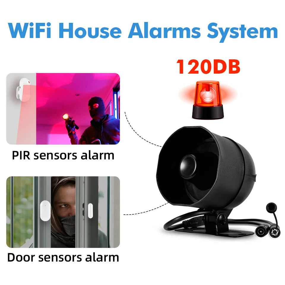 KERUI Smart WiFi Alarm Kit with Siren and Motion Sensor