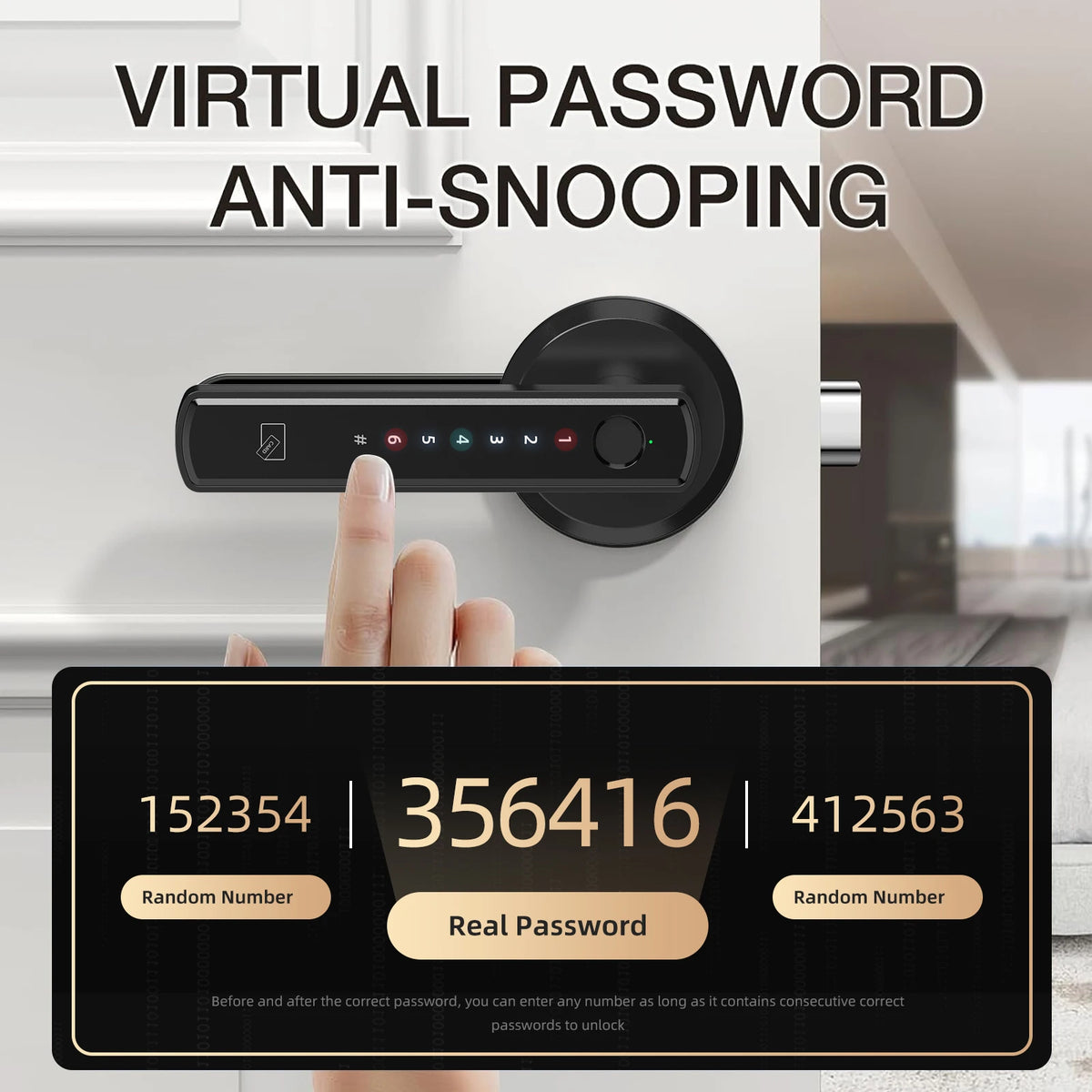 Viladepot Bluetooth Fingerprint Smart Door Lock With App And Keypad Access