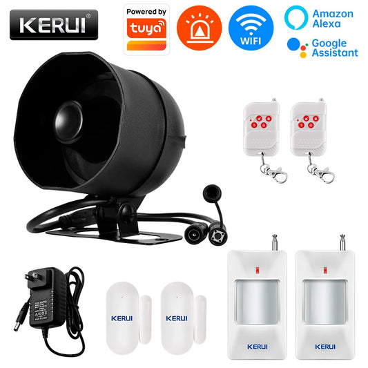 KERUI Smart WiFi Alarm Kit with Siren and Motion Sensor