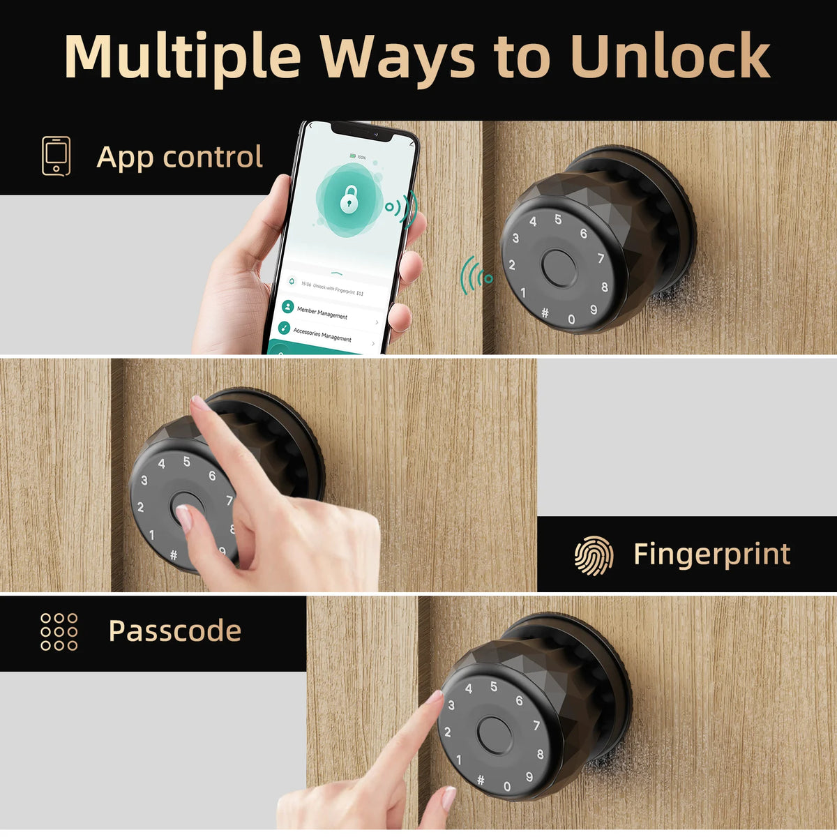 Viladepot Smart Fingerprint Door Lock With App And Passcode Access
