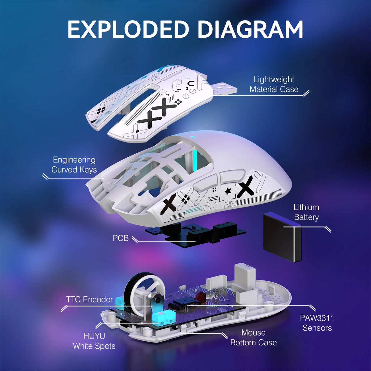 Attack Shark X11 Wireless Gaming Mouse With RGB 22000 DPI